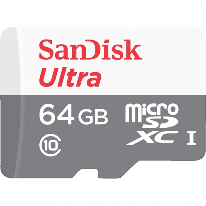 SanDisk Ultra MicroSDXC Android Memory Card 80MBs UHSI Class 10 with Adapter 64GB
